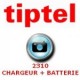 tiptel 2310 -Carte chargeur + batterie, autonomie 1 heure