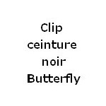 Clip ceinture noir Butterfly