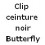Clip ceinture noir Butterfly